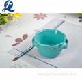 Baking tray round shape small ceramic bakeware